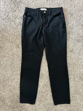JACHS Girlfriend New York Black Stretch Denim Jeans, Size 4
